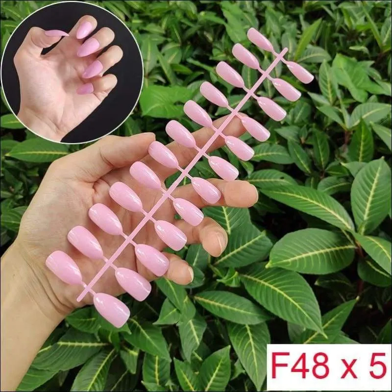 432 pcs/pack Mixed 18 Colors Full Short Round Nail Tips