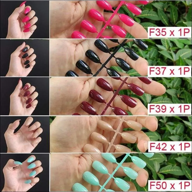 432 pcs/pack Mixed 18 Colors Full Short Round Nail Tips