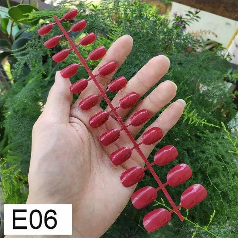 432 pcs/pack Mixed 18 Colors Full Short Round Nail Tips