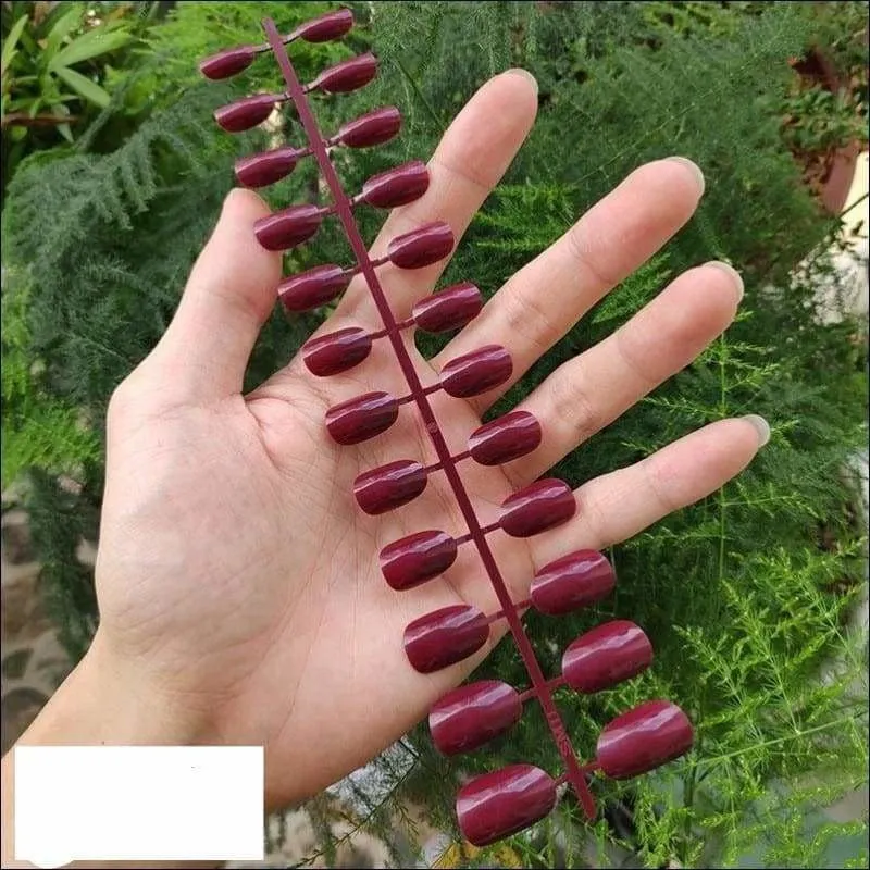 432 pcs/pack Mixed 18 Colors Full Short Round Nail Tips