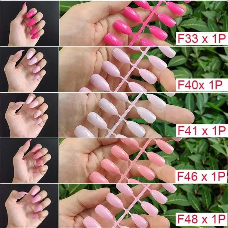 432 pcs/pack Mixed 18 Colors Full Short Round Nail Tips