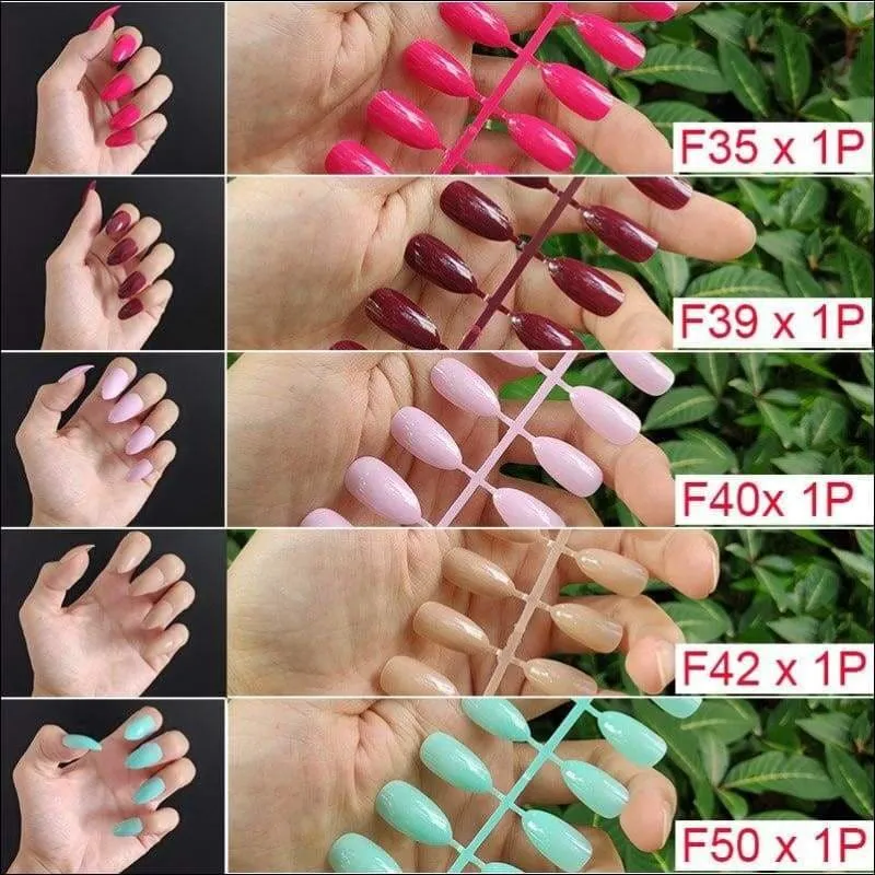 432 pcs/pack Mixed 18 Colors Full Short Round Nail Tips