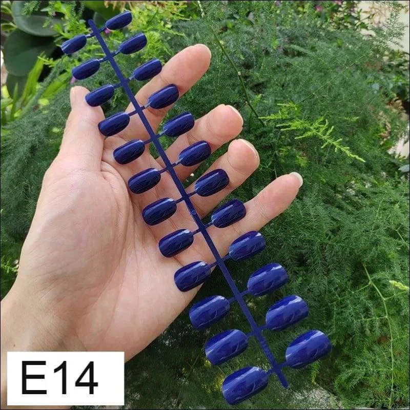 432 pcs/pack Mixed 18 Colors Full Short Round Nail Tips