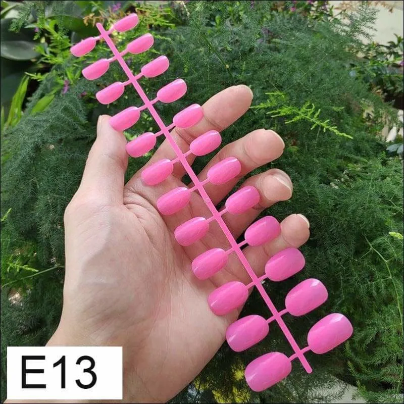 432 pcs/pack Mixed 18 Colors Full Short Round Nail Tips