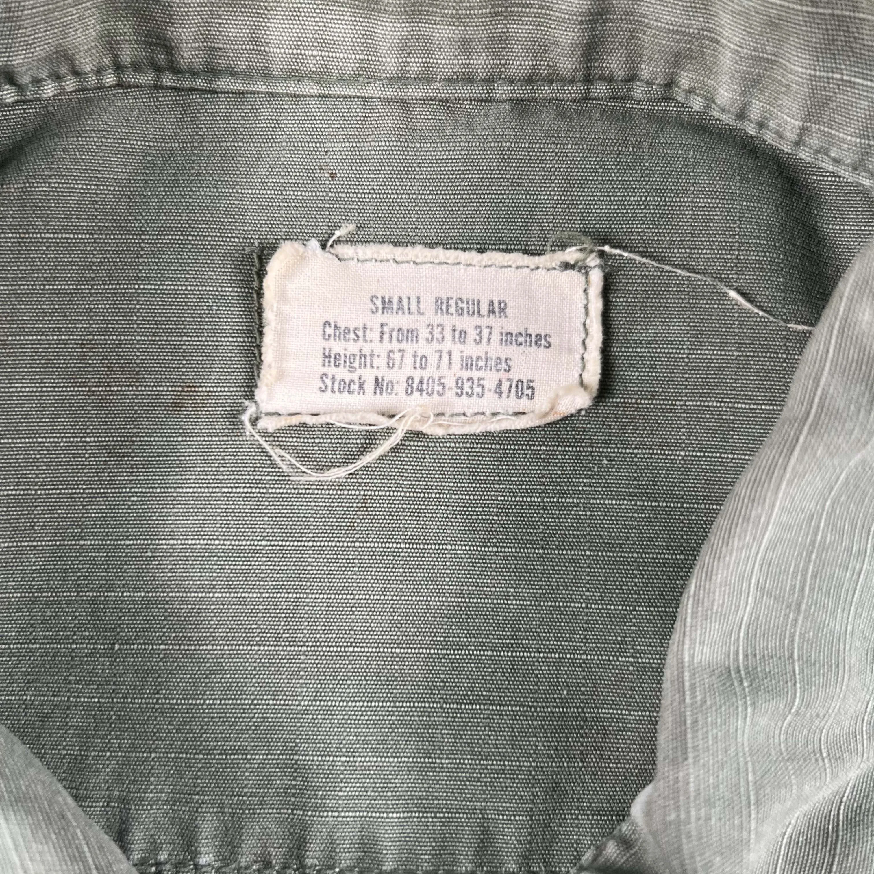 60s US Army Slant Pocket Poplin Army Jacket- S