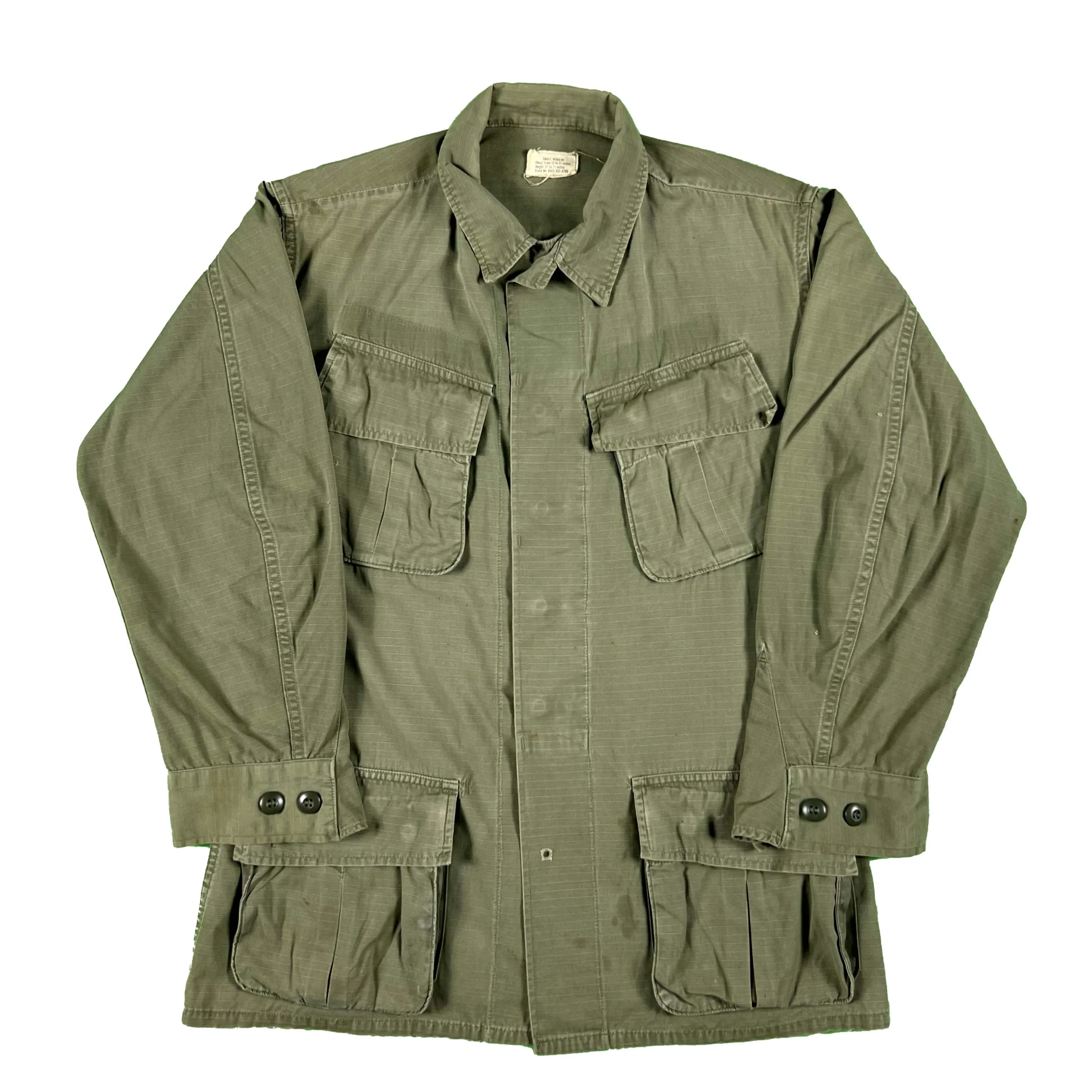 60s US Army Slant Pocket Poplin Army Jacket- S