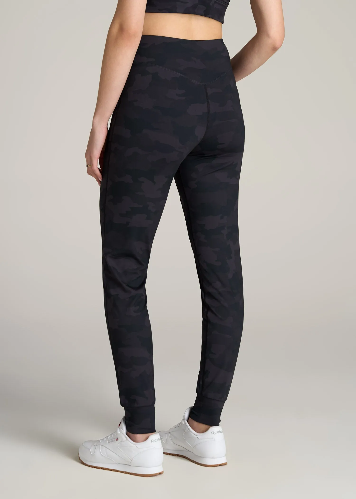 Balance Pocket Joggers for Tall Women in Grey Camo