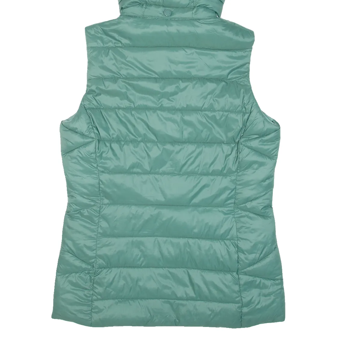 BARBOUR Landmass Insulated Womens Puffer Gilet Green Hooded UK 8