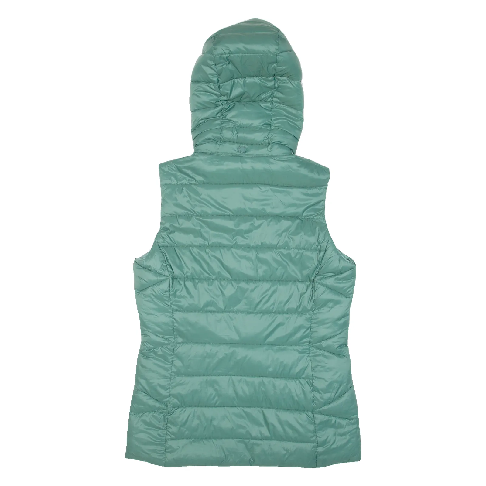 BARBOUR Landmass Insulated Womens Puffer Gilet Green Hooded UK 8