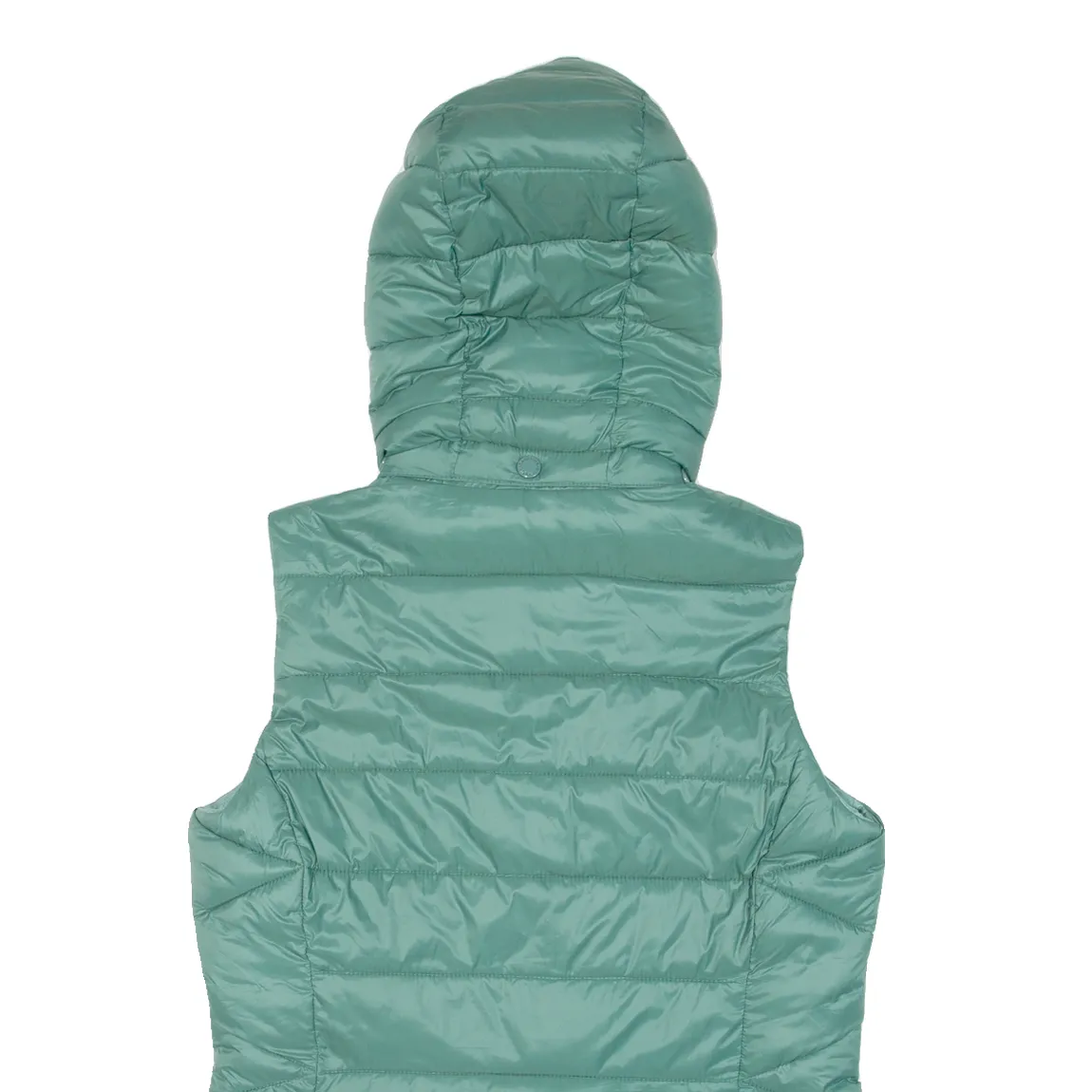 BARBOUR Landmass Insulated Womens Puffer Gilet Green Hooded UK 8