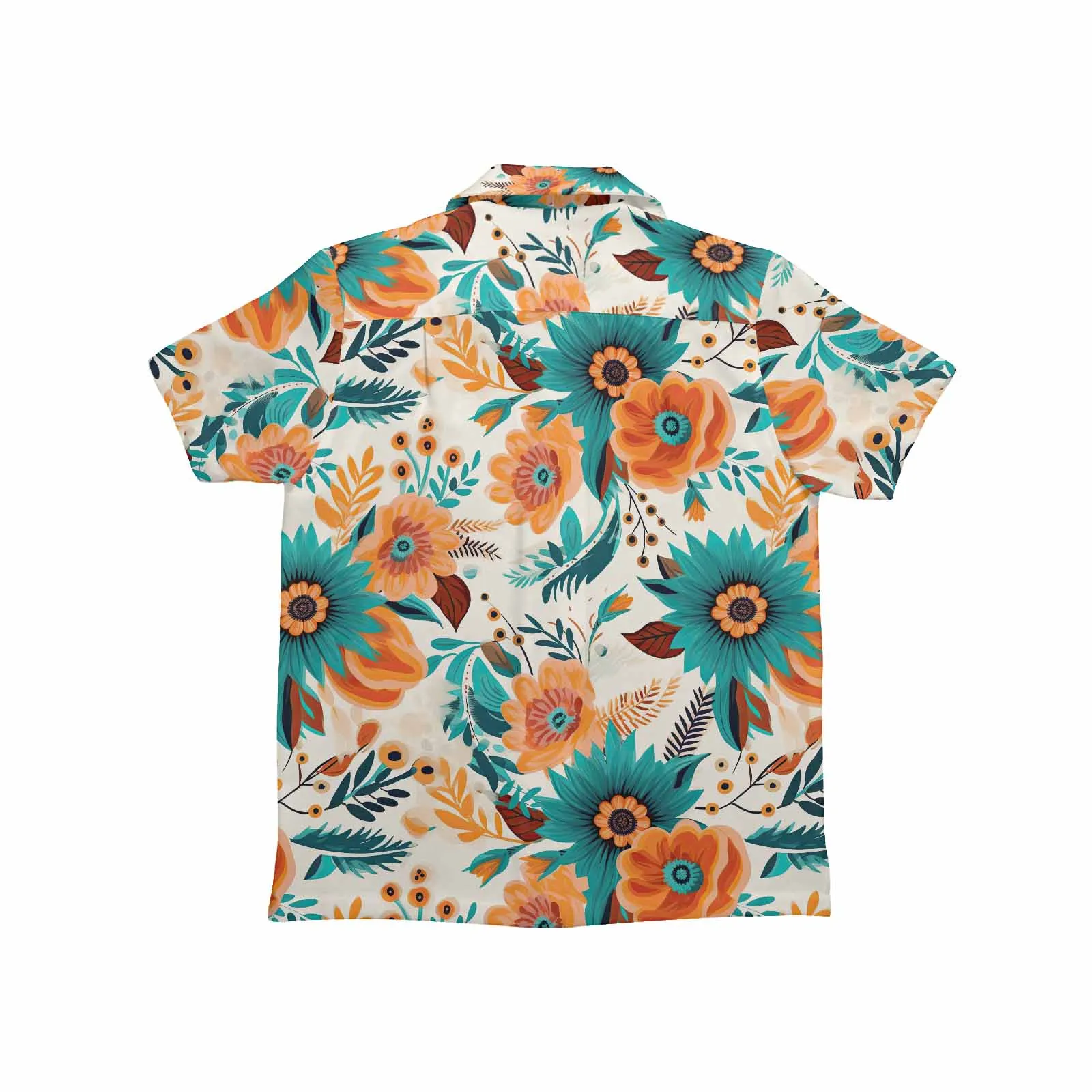 Boho Retro Floral  Little Boys Hawaiian Shirt