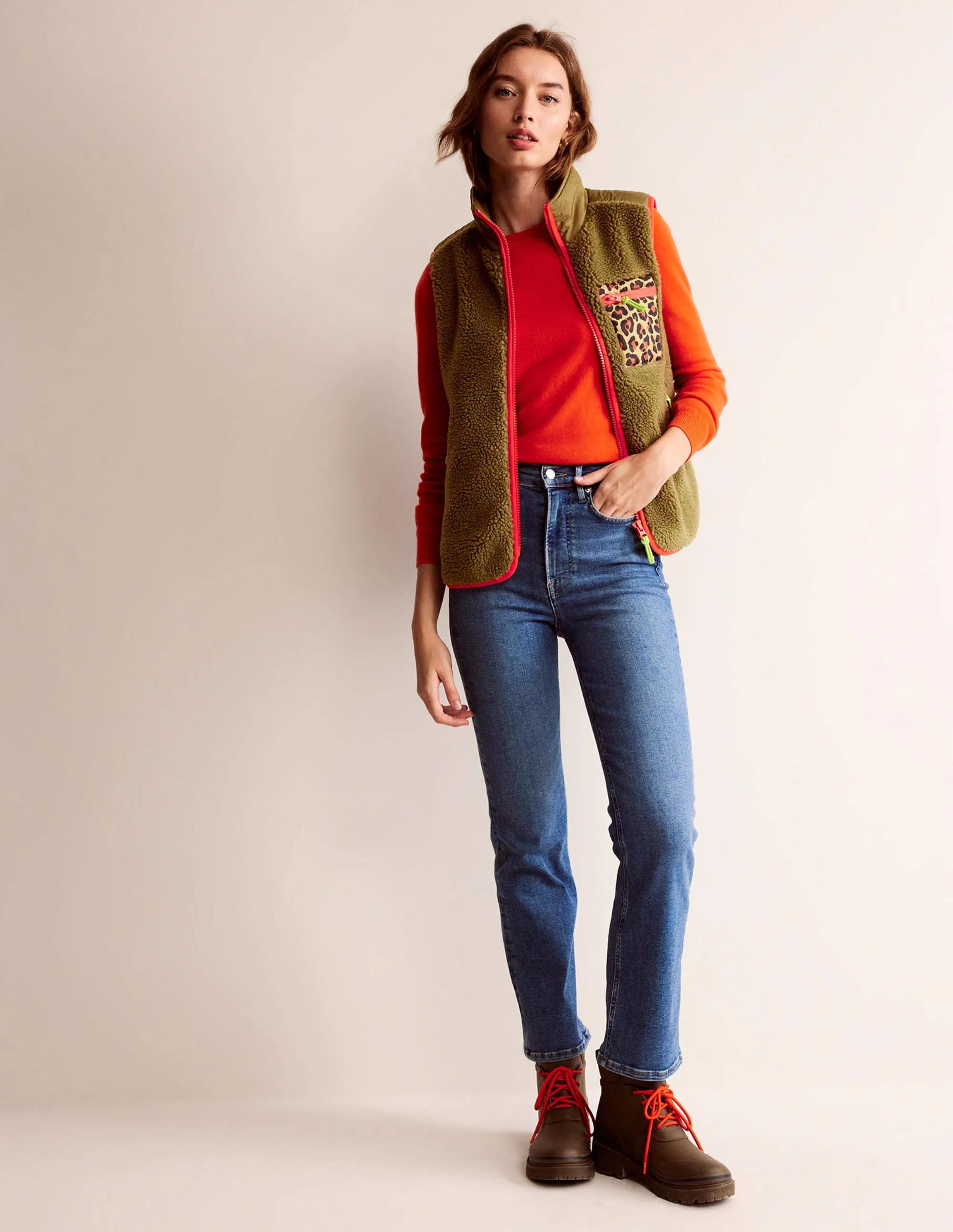 Borg Gilet-Mermaid, Hibiscus, Sea Pink