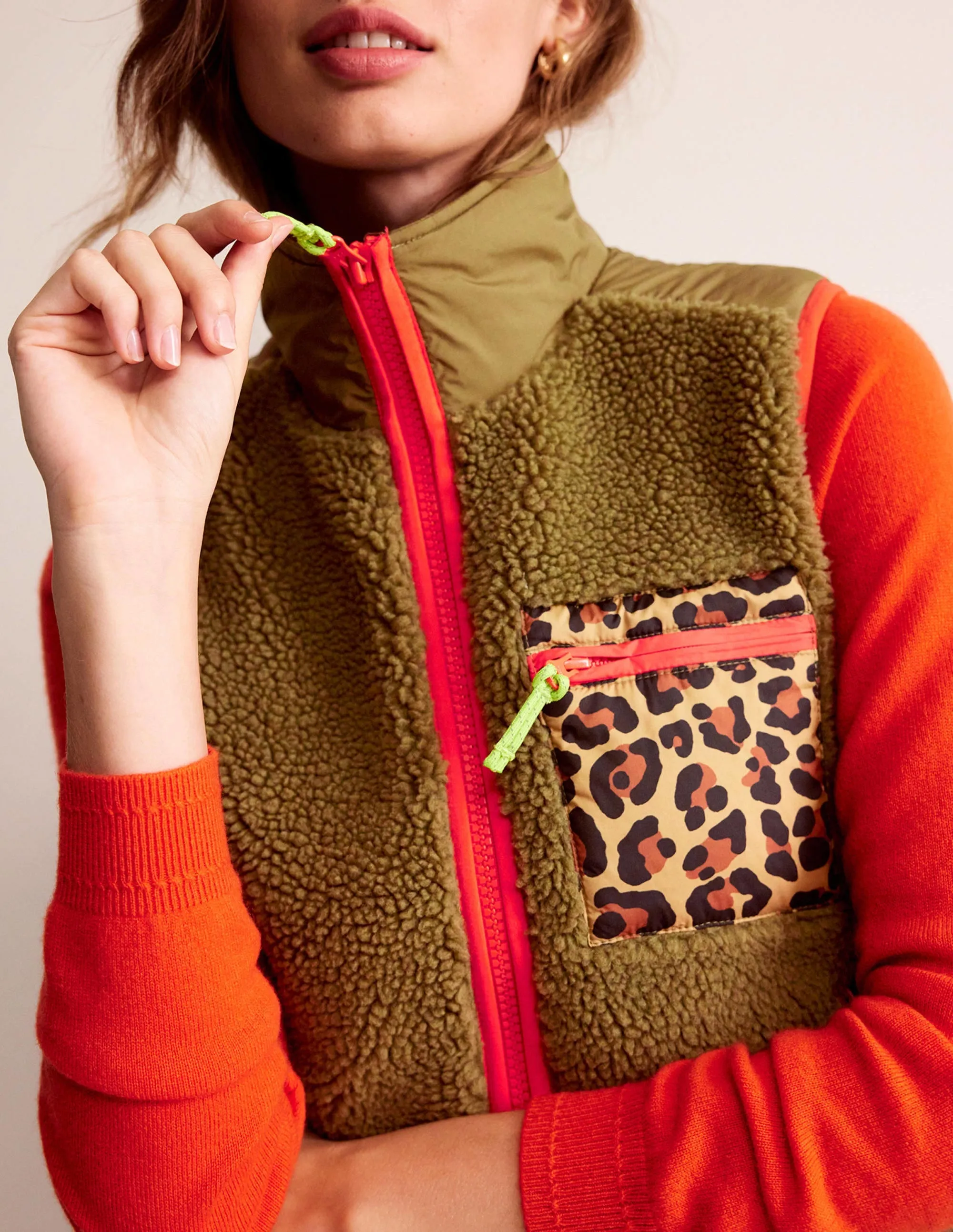 Borg Gilet-Mermaid, Hibiscus, Sea Pink
