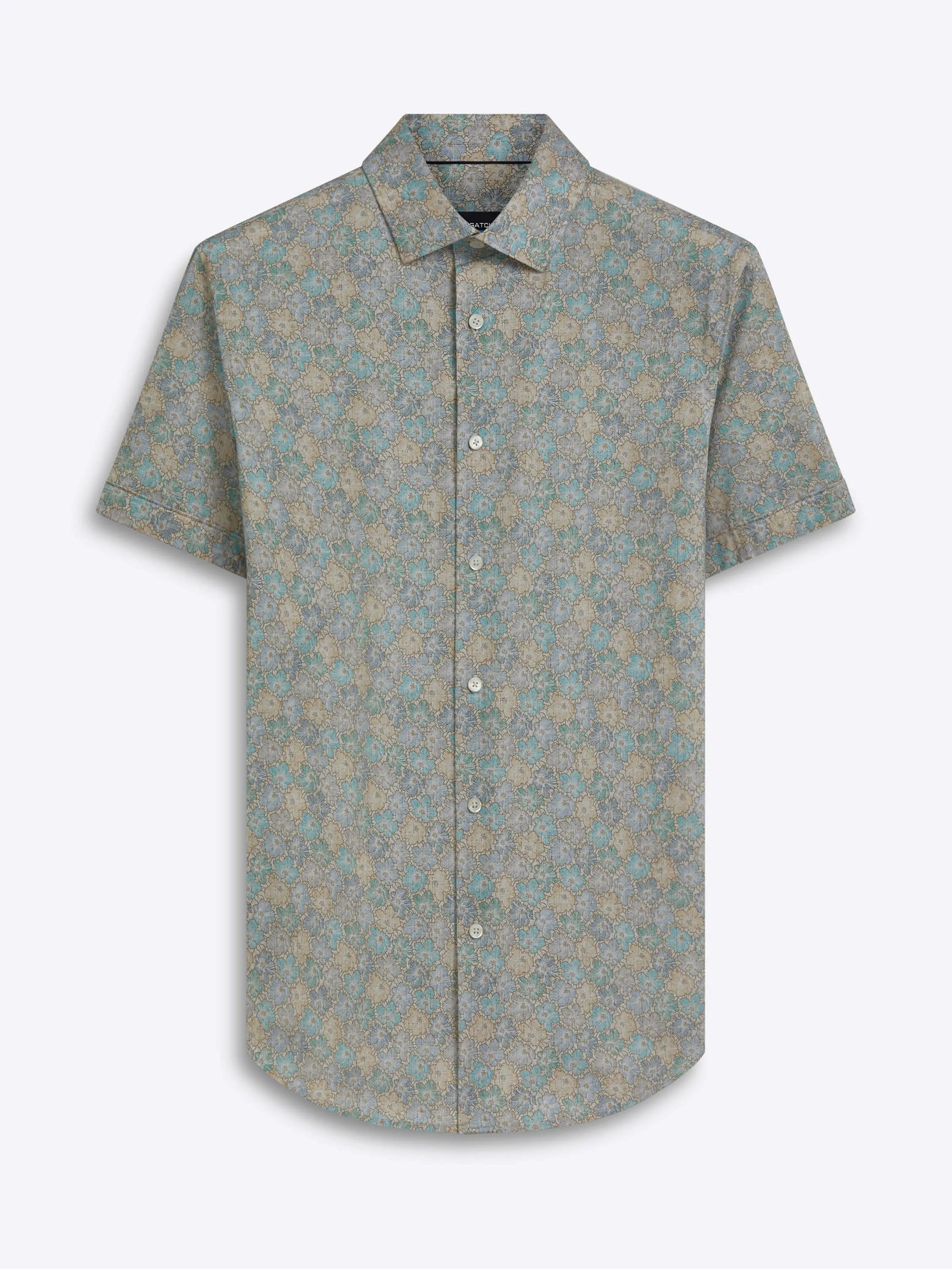 Bugatchi - Short Sleeve Modern Fit Shirt - OOOHCotton Tech - 8 way Stretch - BF9074F40