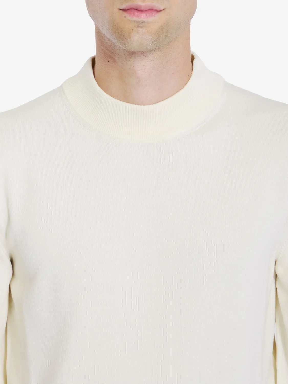 CELINE Triomphe Emblem Cream Wool Jumper