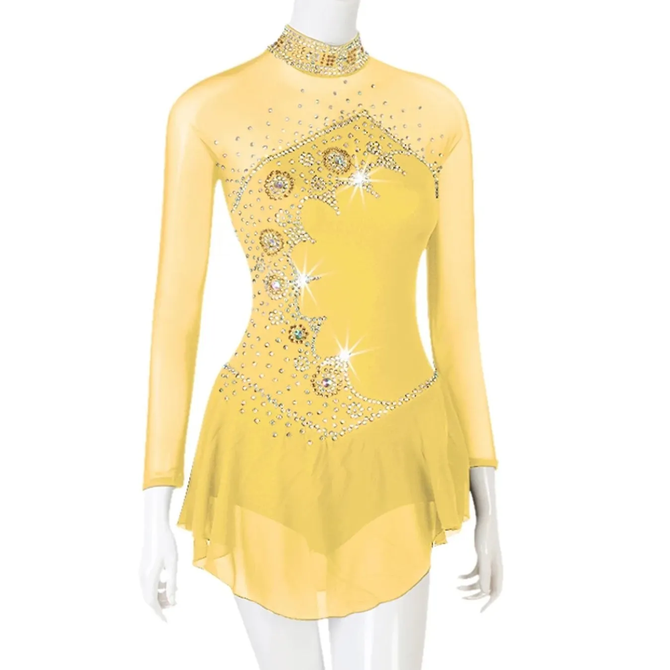 Competition Figure Skate Dress Long Sleeves 6 Colors BSU8132.2