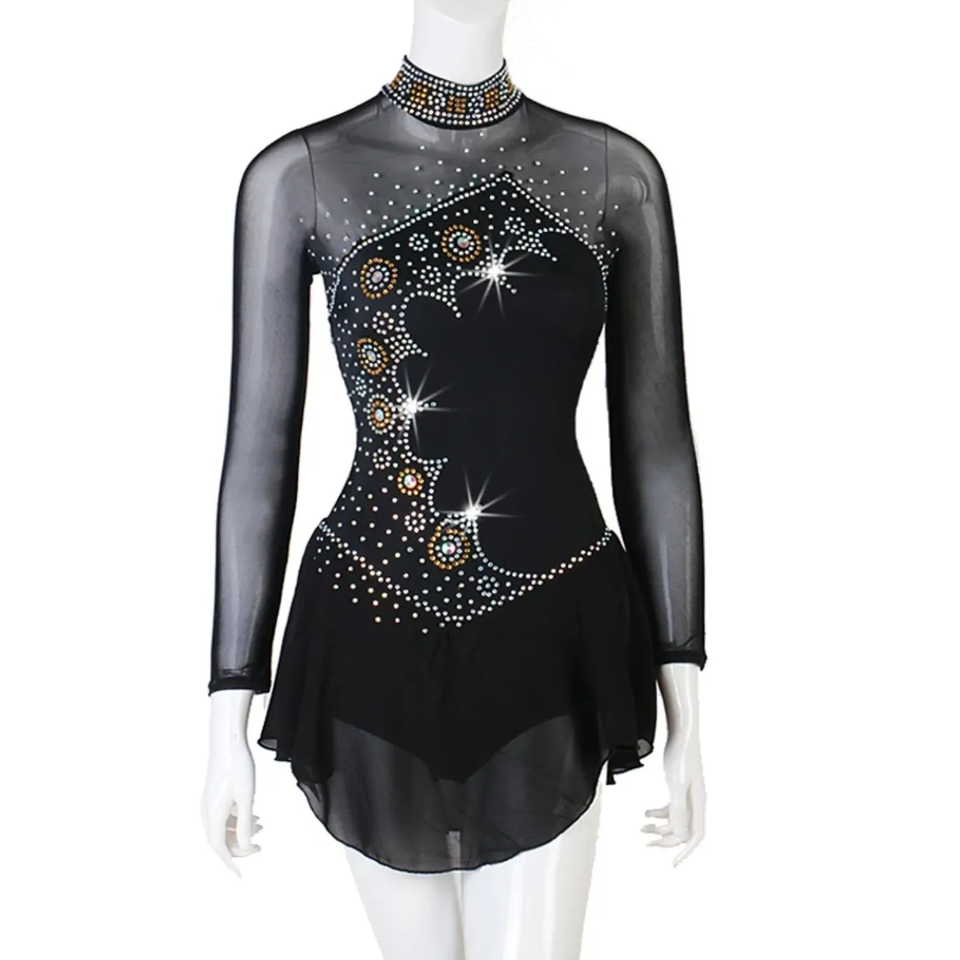 Competition Figure Skate Dress Long Sleeves 6 Colors BSU8132.2
