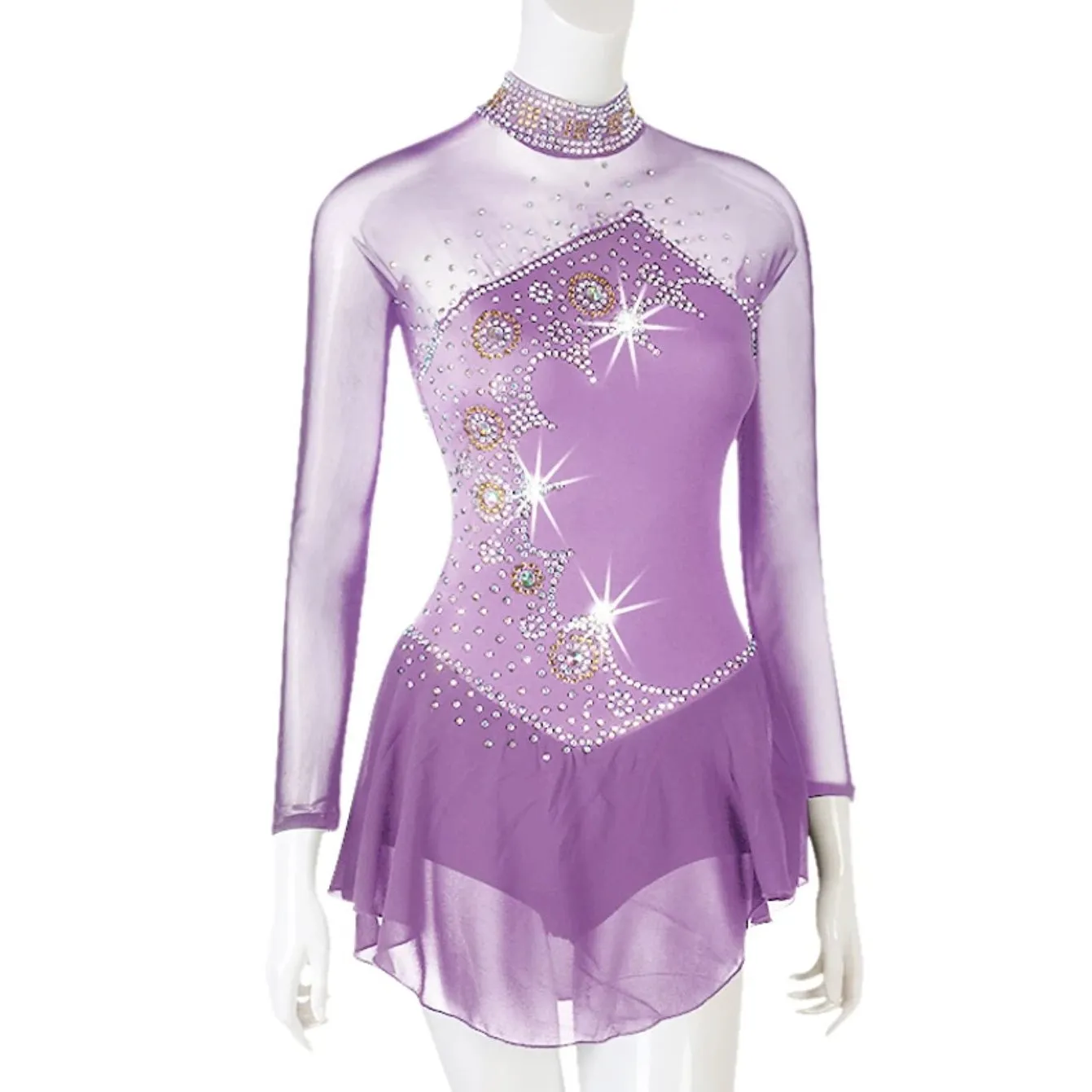 Competition Figure Skate Dress Long Sleeves 6 Colors BSU8132.2