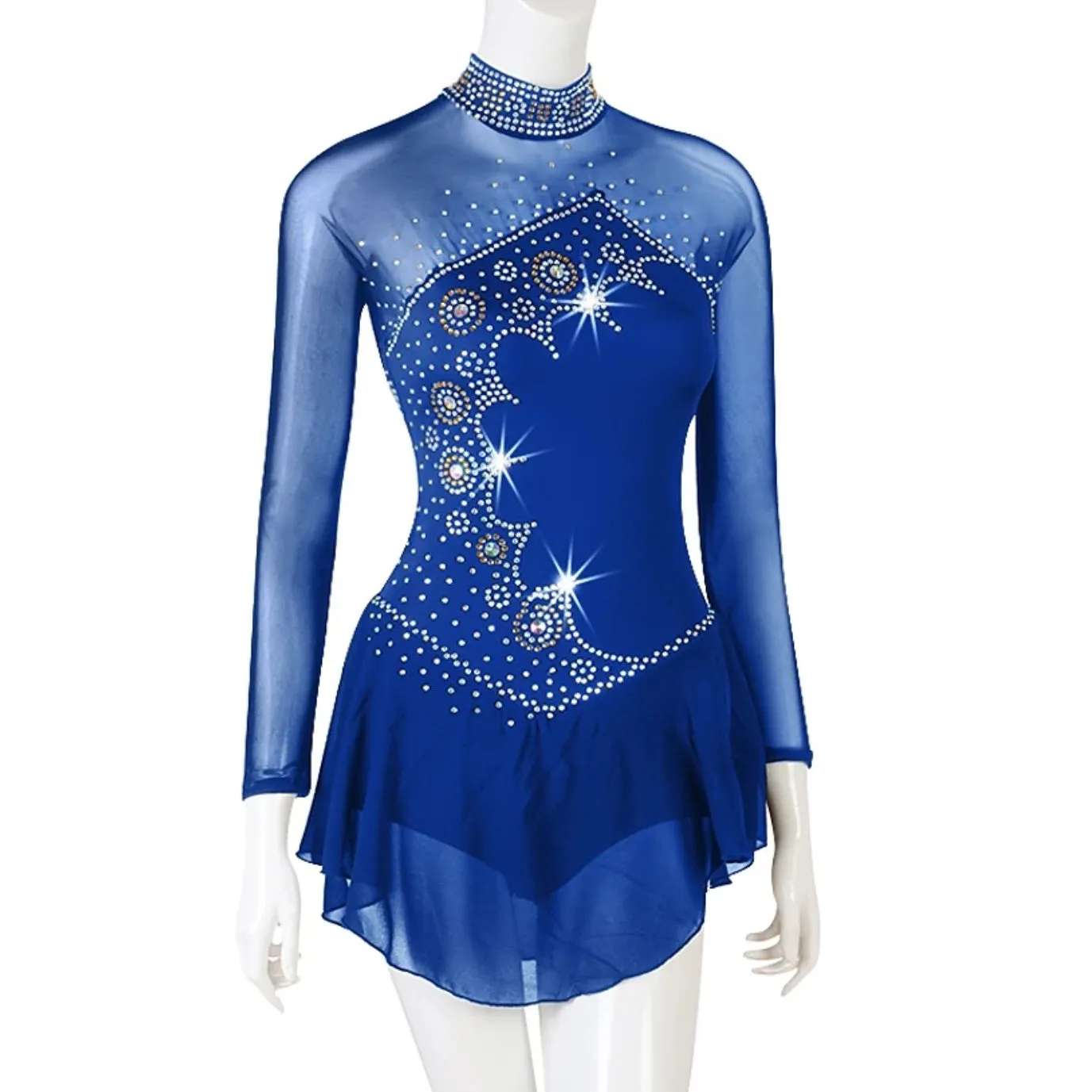 Competition Figure Skate Dress Long Sleeves 6 Colors BSU8132.2