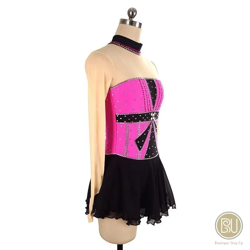Competition Skating Dress Front Bow 2 Tones Avaialble in 10   Colors