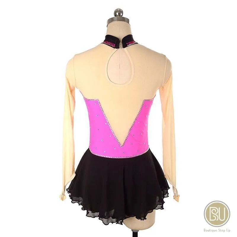Competition Skating Dress Front Bow 2 Tones Avaialble in 10   Colors