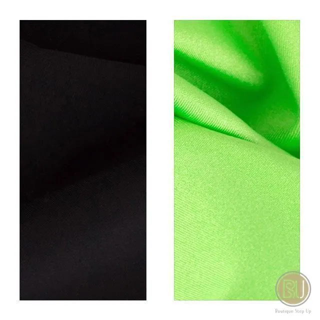 Competition Skating Dress Front Bow 2 Tones Avaialble in 10   Colors