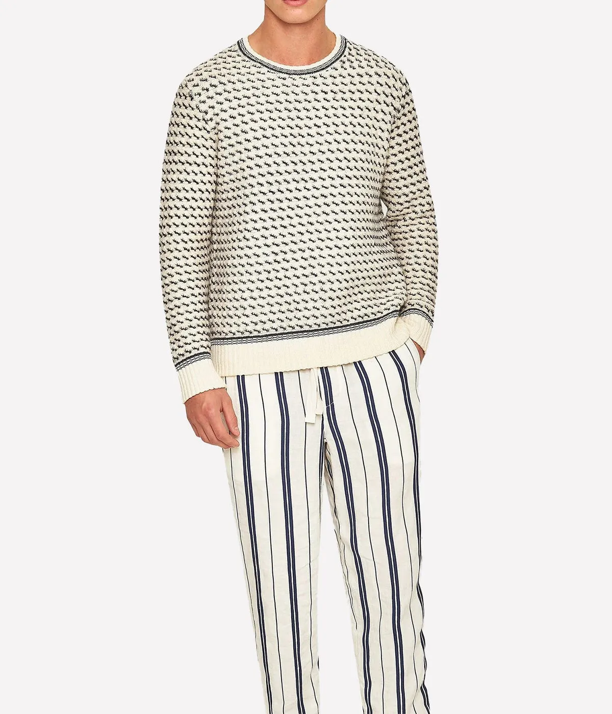 Corrin Knit Jumper in Azul Blue Cashew