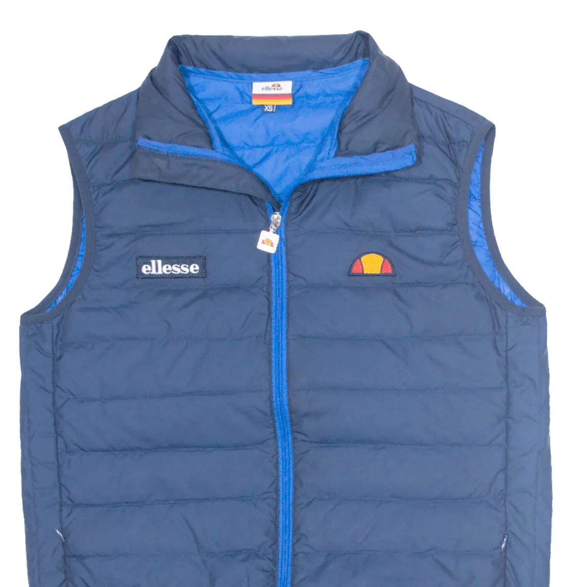 ELLESSE Down Insulated Mens Puffer Gilet Blue XS