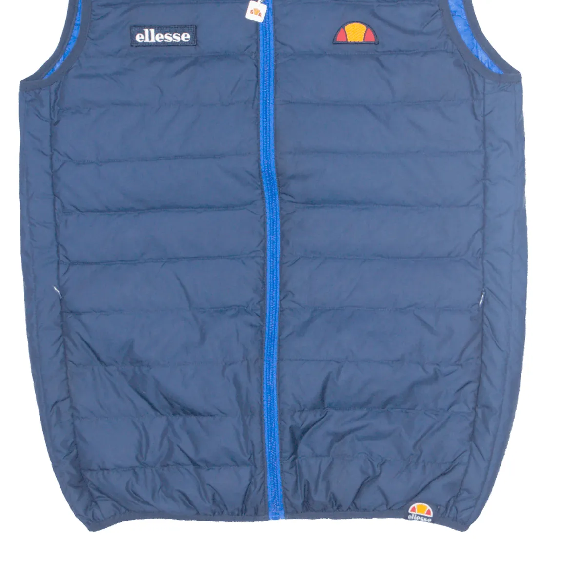 ELLESSE Down Insulated Mens Puffer Gilet Blue XS