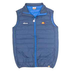 ELLESSE Down Insulated Mens Puffer Gilet Blue XS