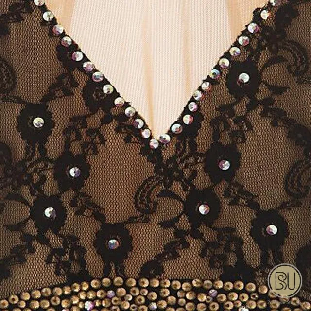 Figure Skating Dresses Rhinestones Black Empire waist , From Youth 8 to AXL, BSU002