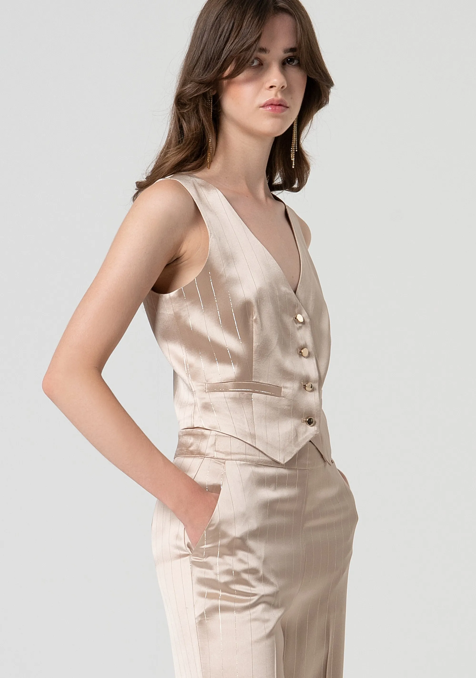 Gilet made in satin