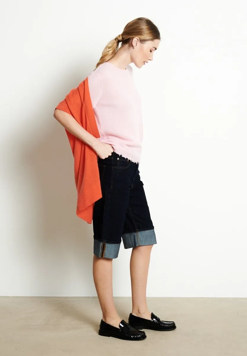Gilet à manches courtes cachemire mandarine femme - RIA 4