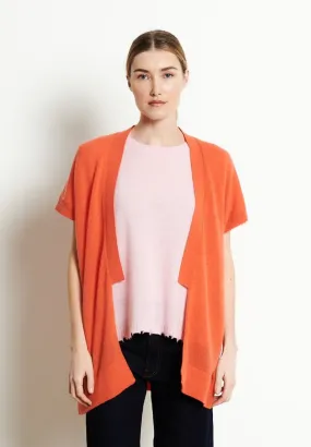 Gilet à manches courtes cachemire mandarine femme - RIA 4