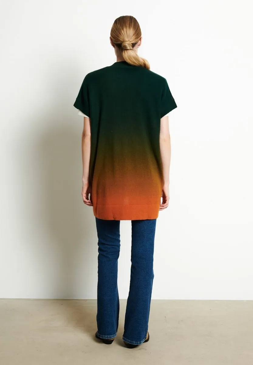 Gilet à manches courtes cachemire multicolore femme - AVA 11