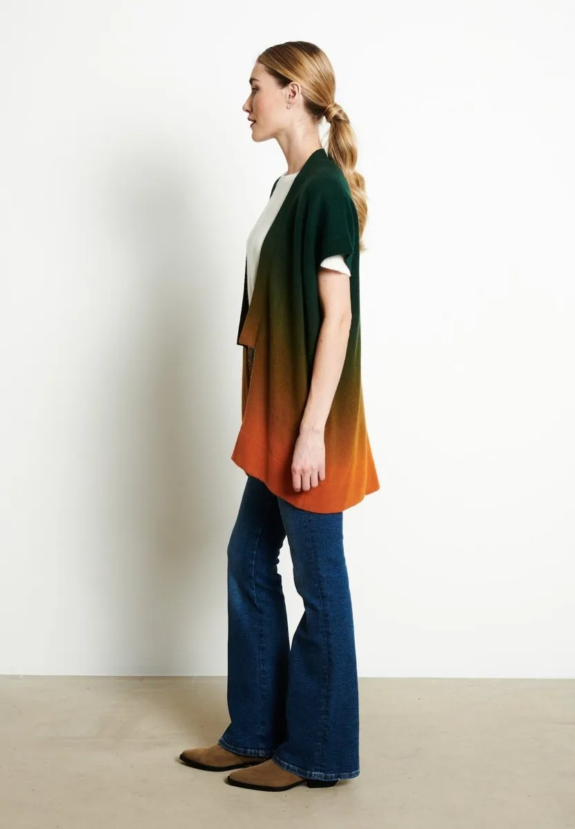 Gilet à manches courtes cachemire multicolore femme - AVA 11