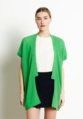 Gilet à manches courtes cachemire vert pomme femme - RIA 4