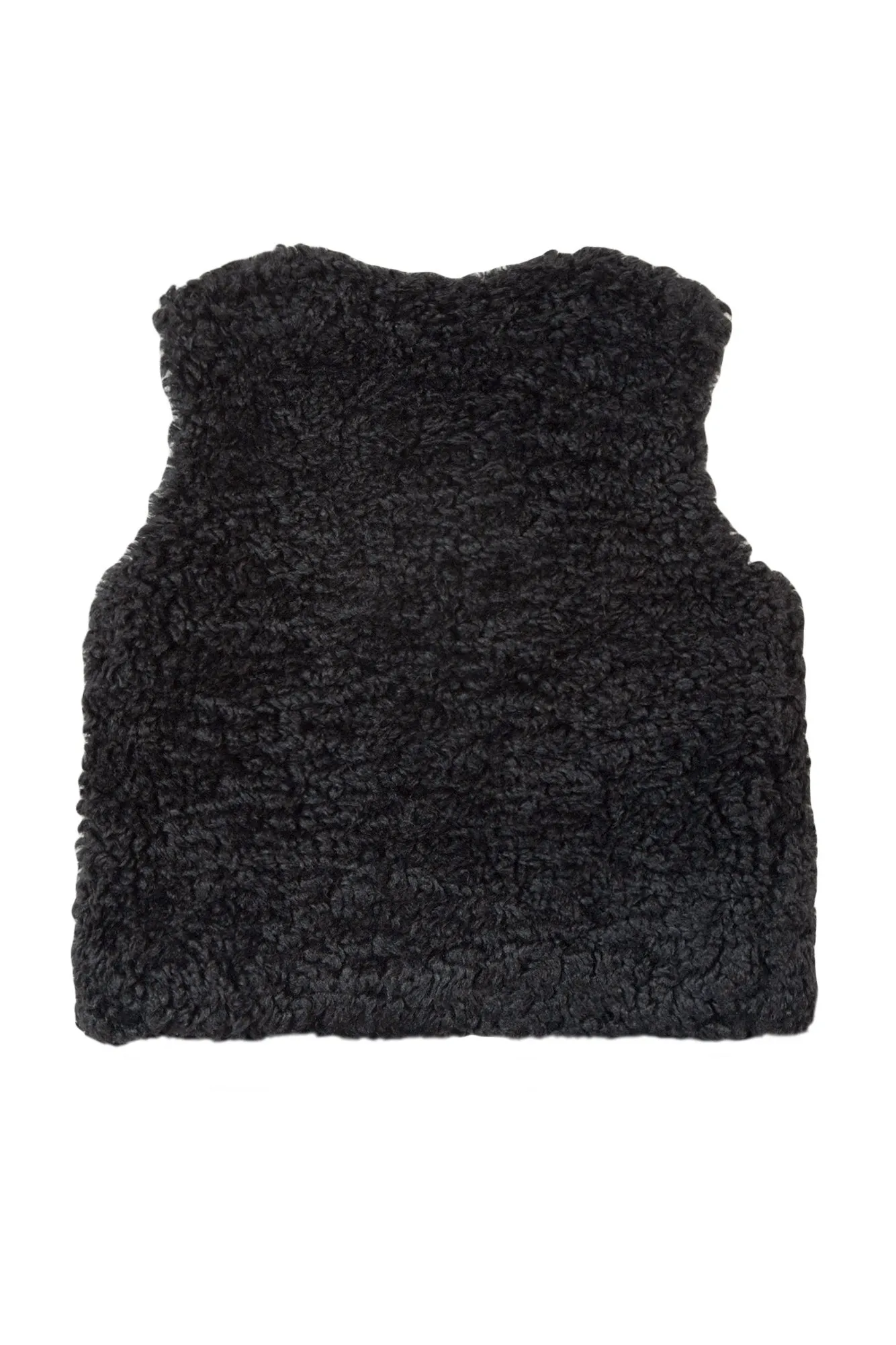 Gilet sans manche - Marine imitation fourrure