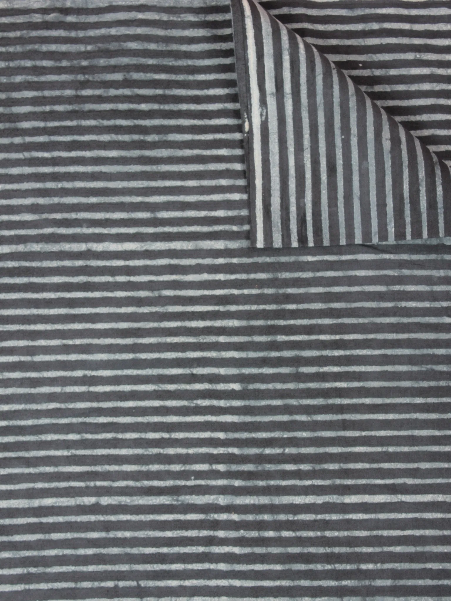 Grey Natural Dyed Hand Block Printed Cotton Fabric Per Meter - F0916250