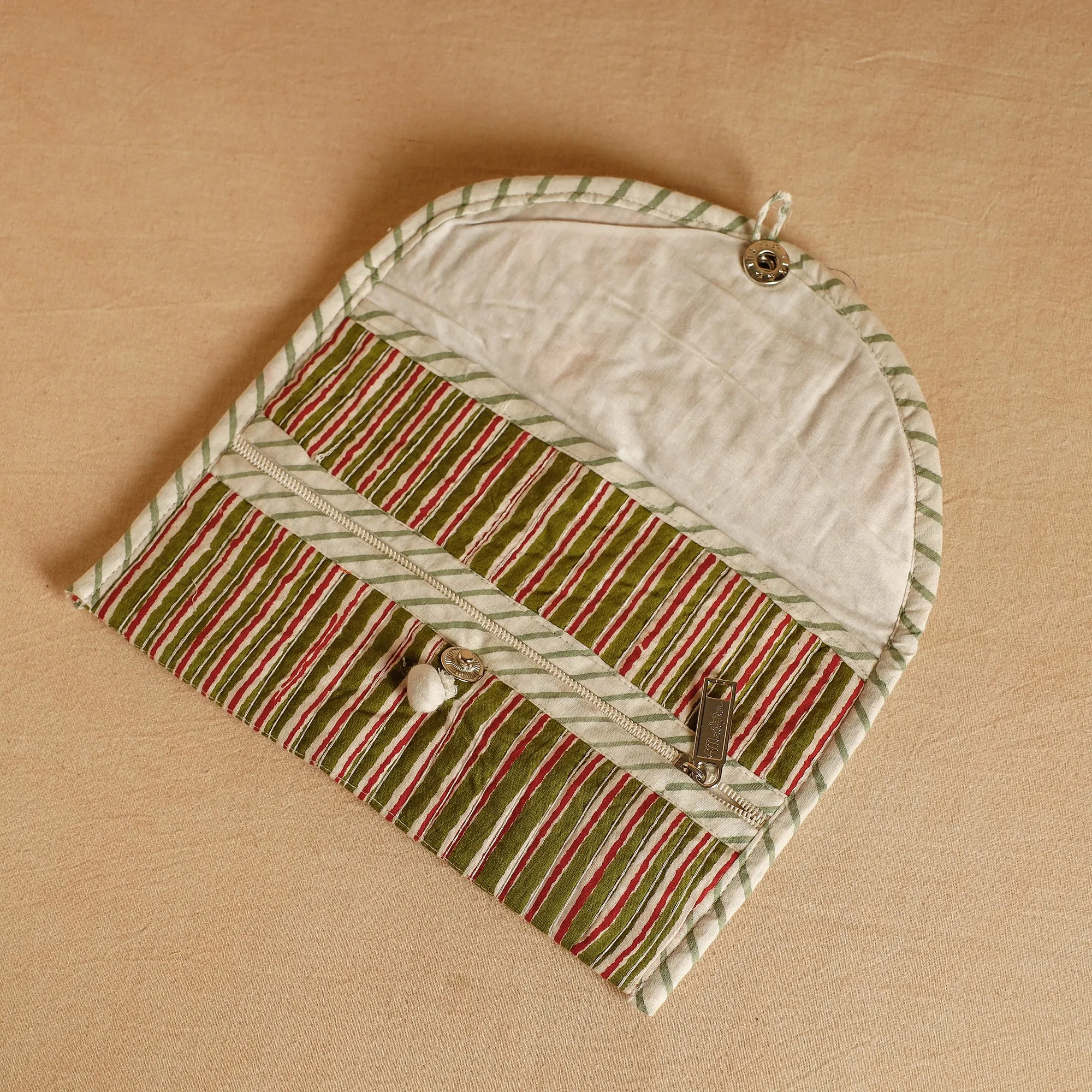 Jaipur Block Printed Cotton Cosmetic Pouch