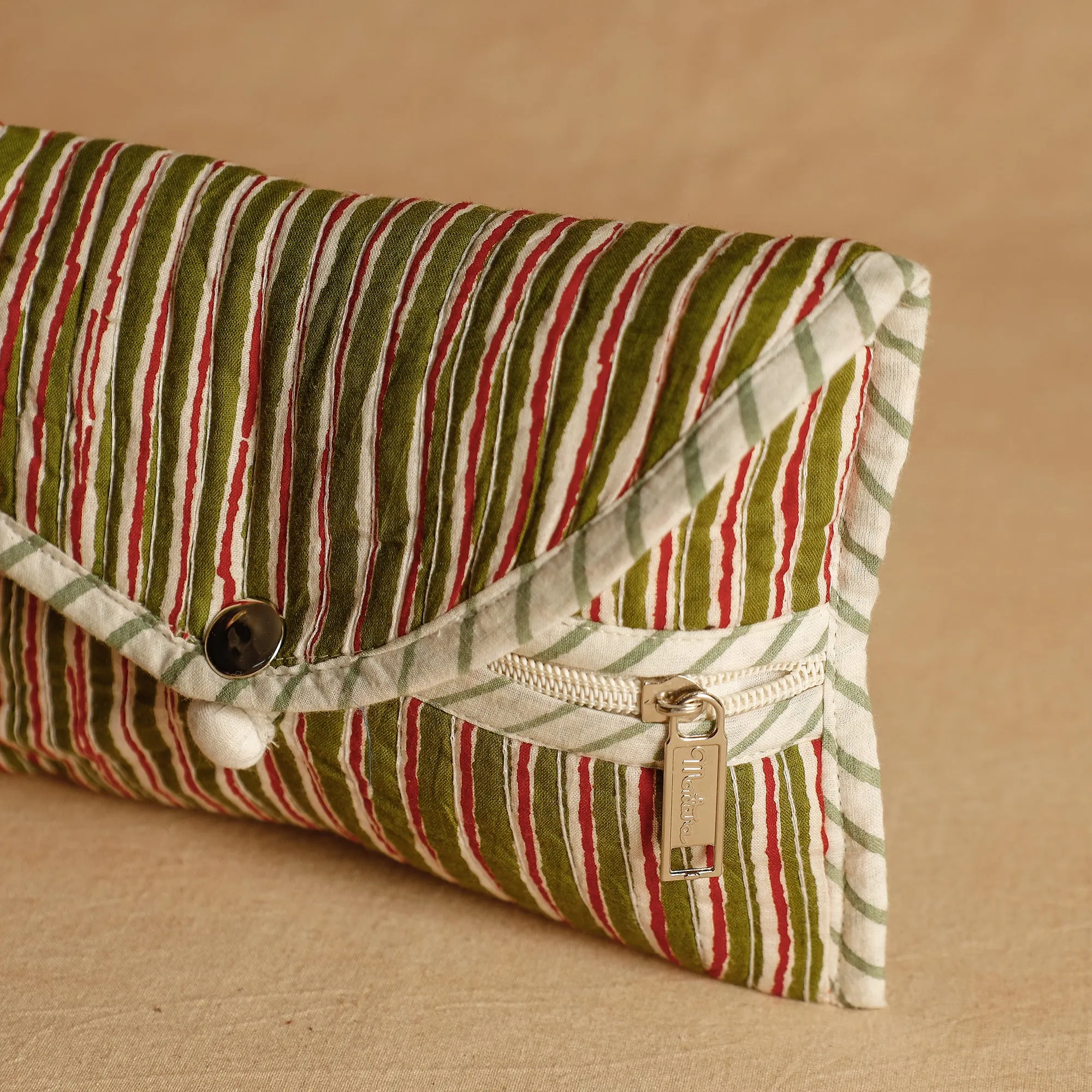 Jaipur Block Printed Cotton Cosmetic Pouch