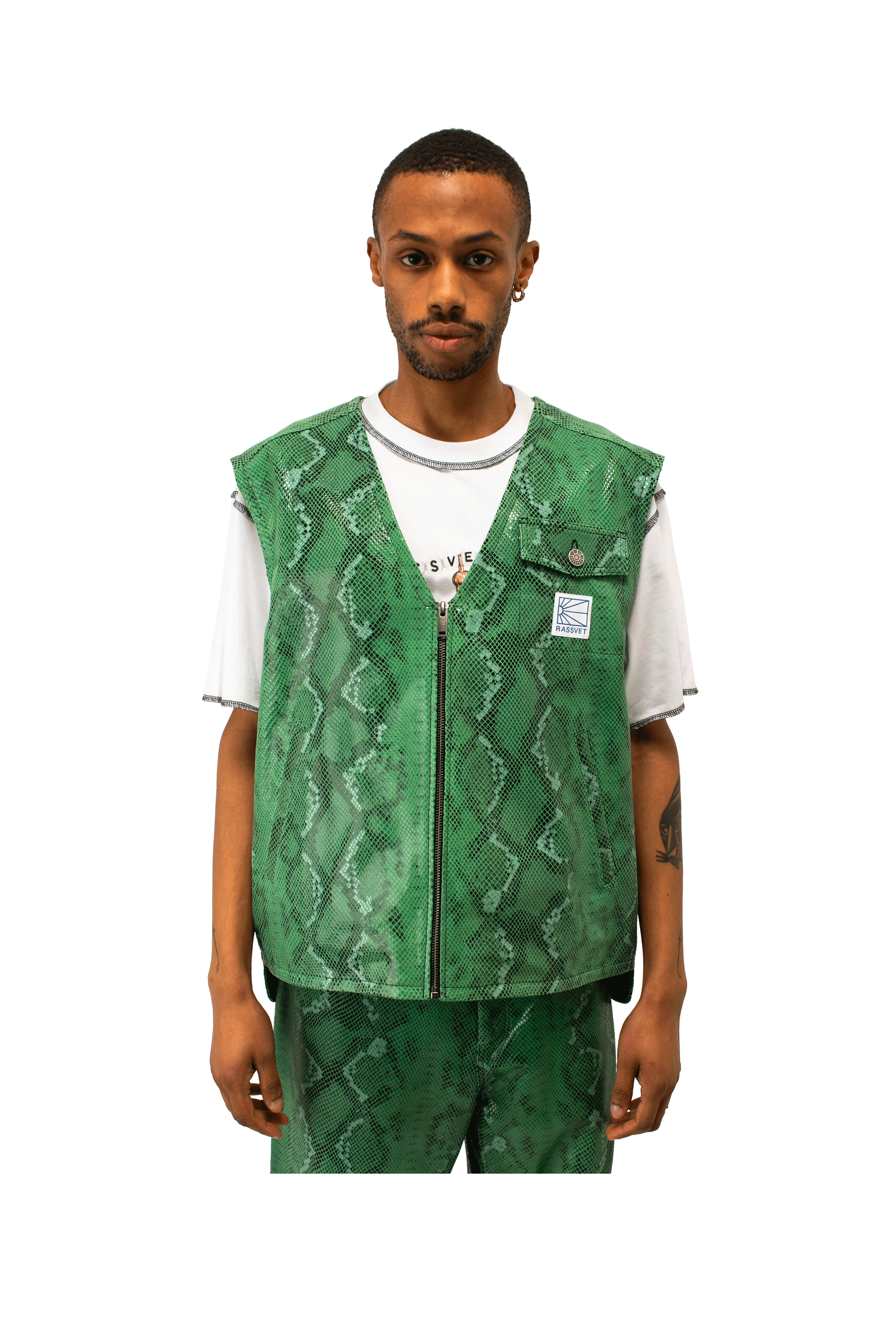 Leather Snake vest