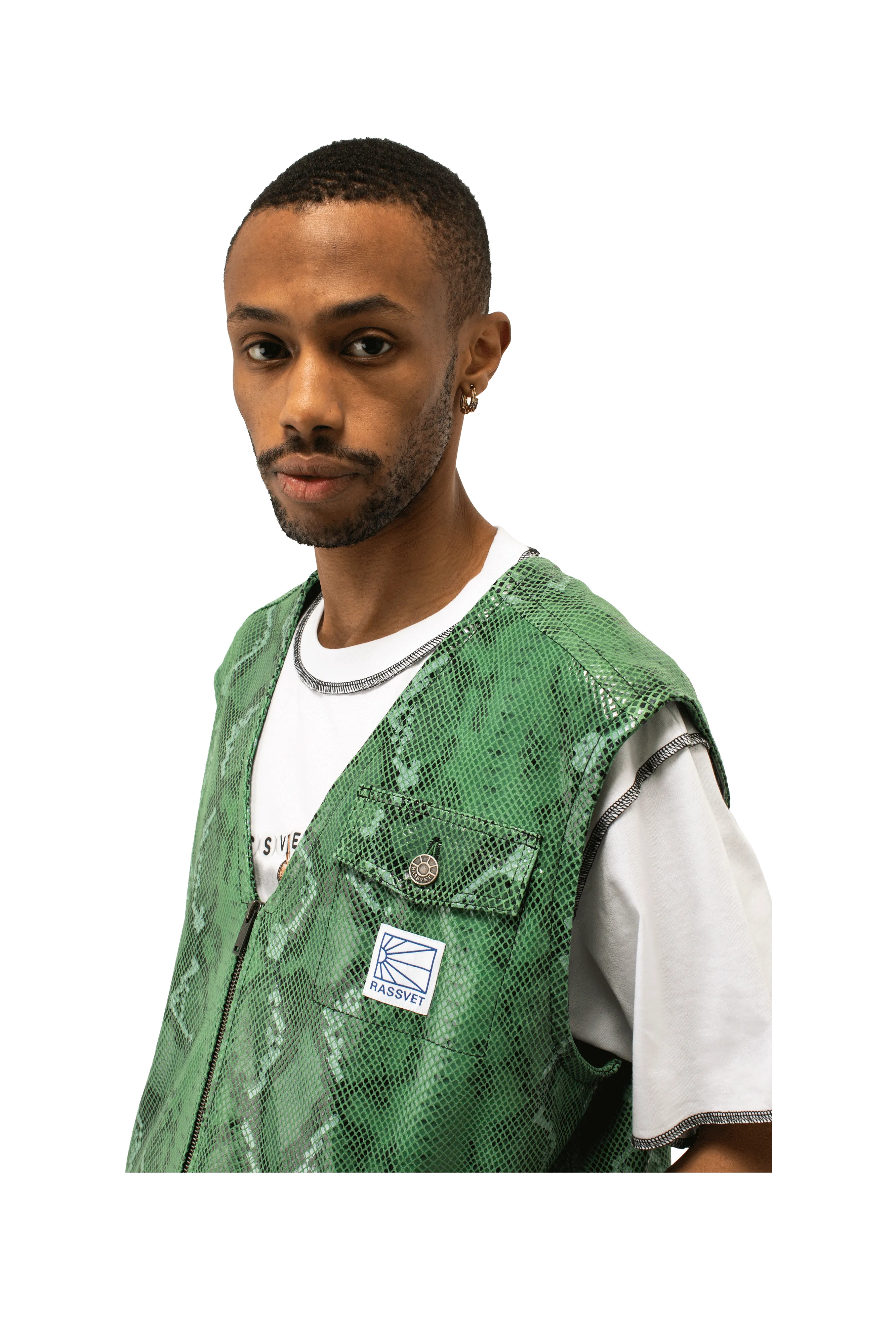 Leather Snake vest