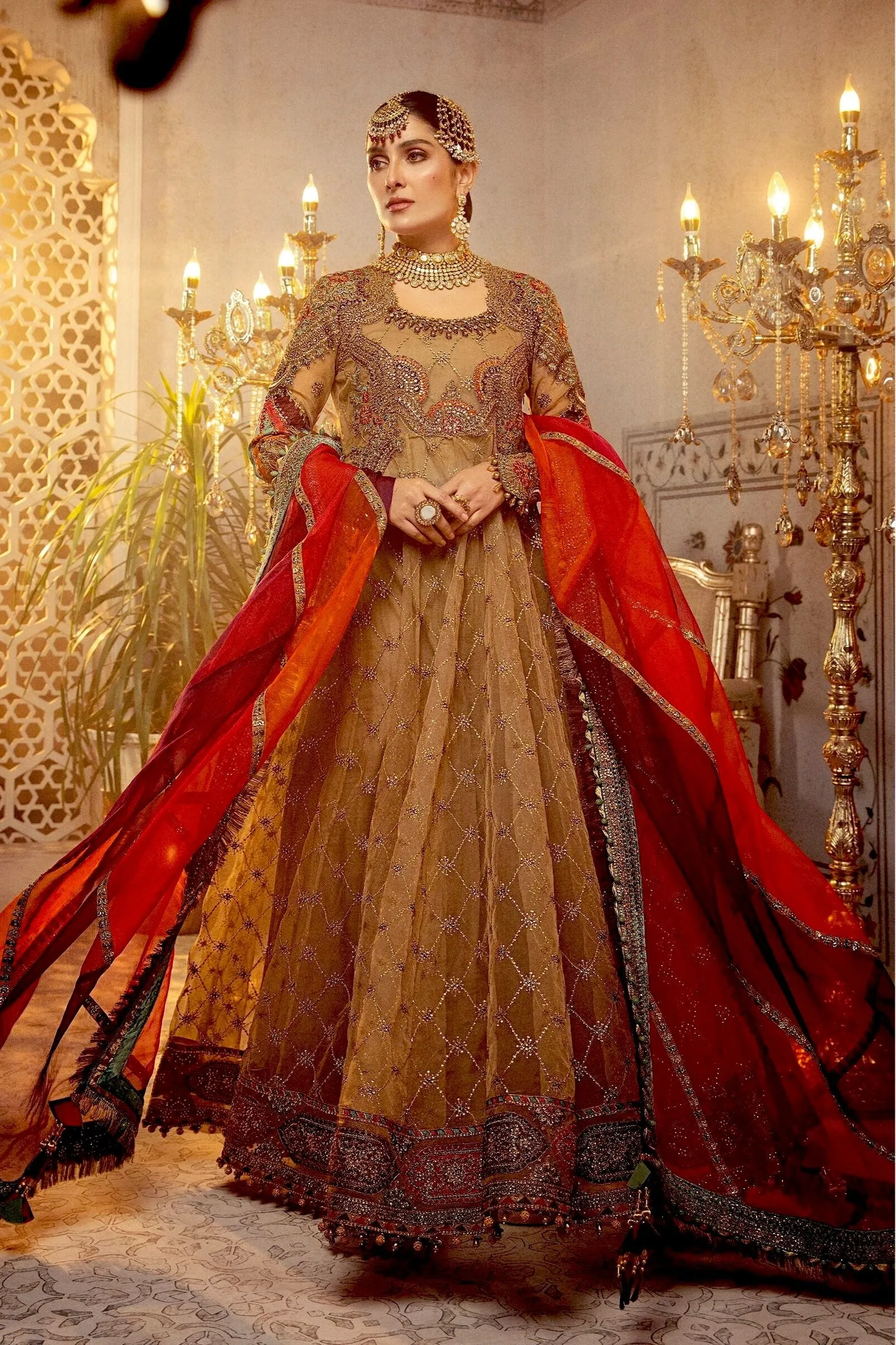 MARIA.B. MBroidered Wedding Collection – Vintage gold chata patti (BD-2308)
