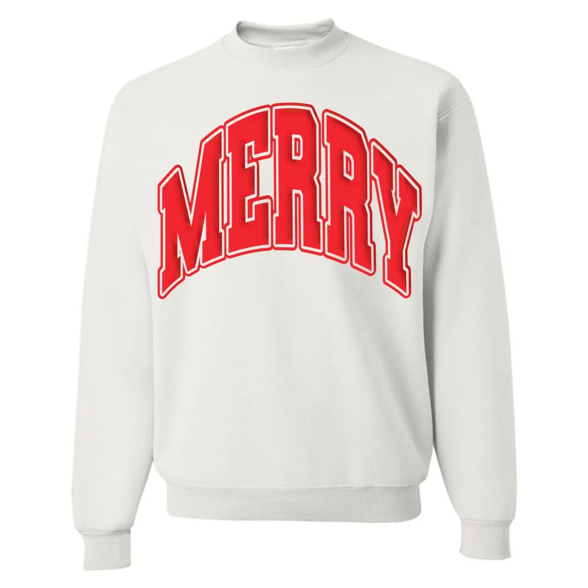 'Merry' Puff Crewneck Sweatshirt
