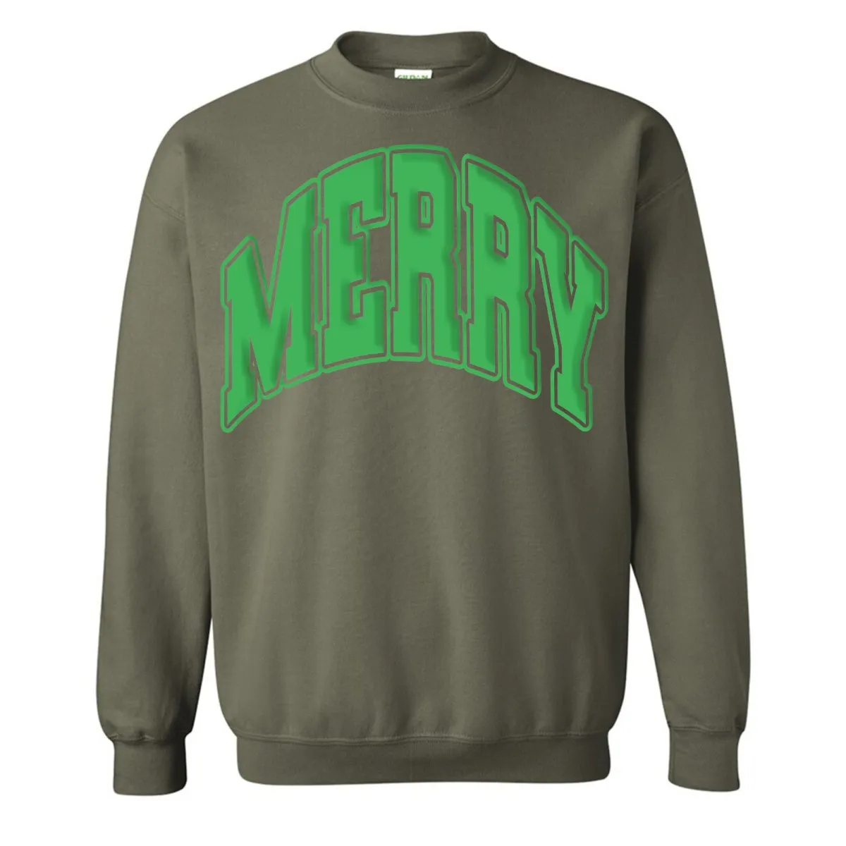 'Merry' Puff Crewneck Sweatshirt