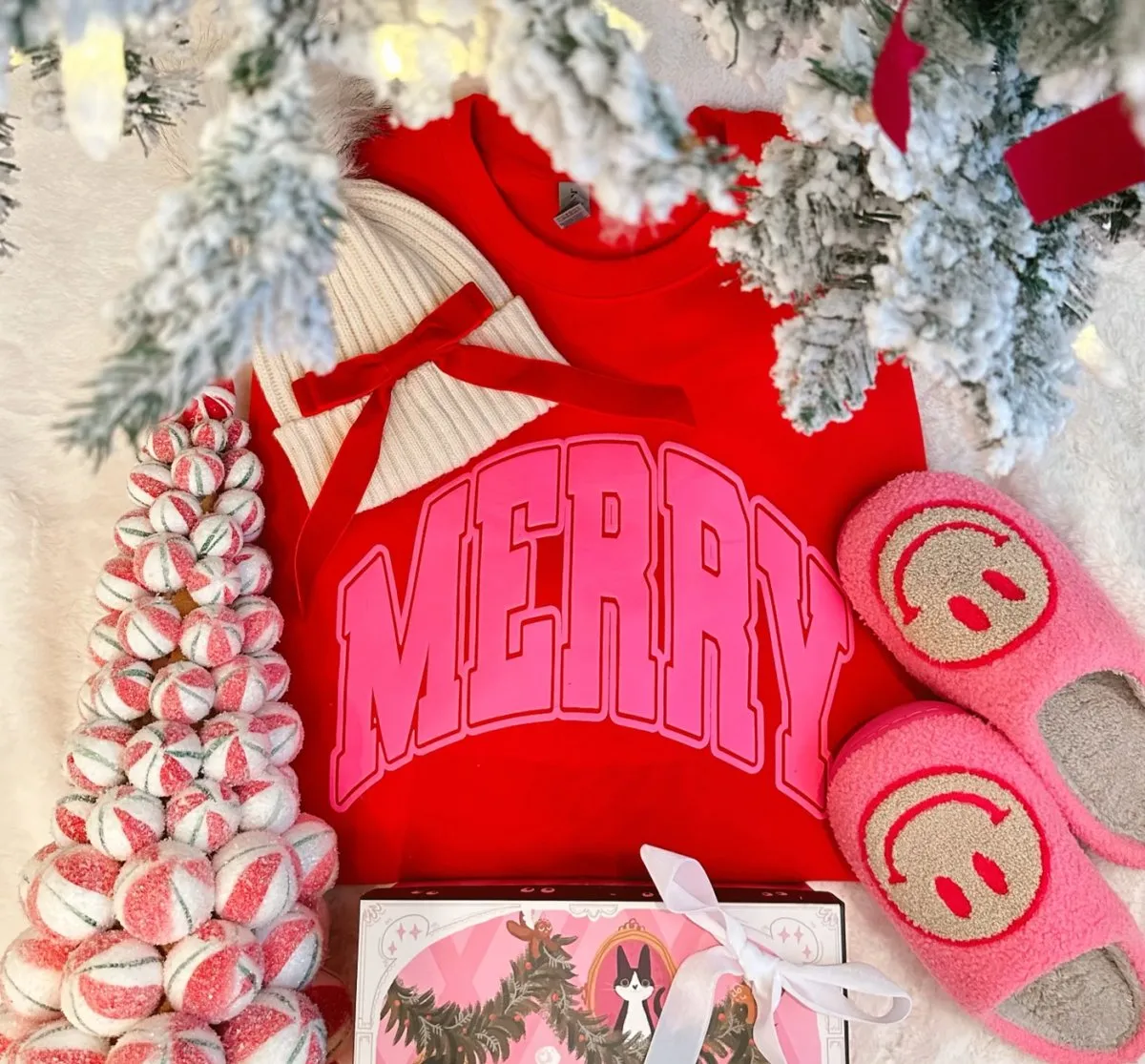 'Merry' Puff Crewneck Sweatshirt