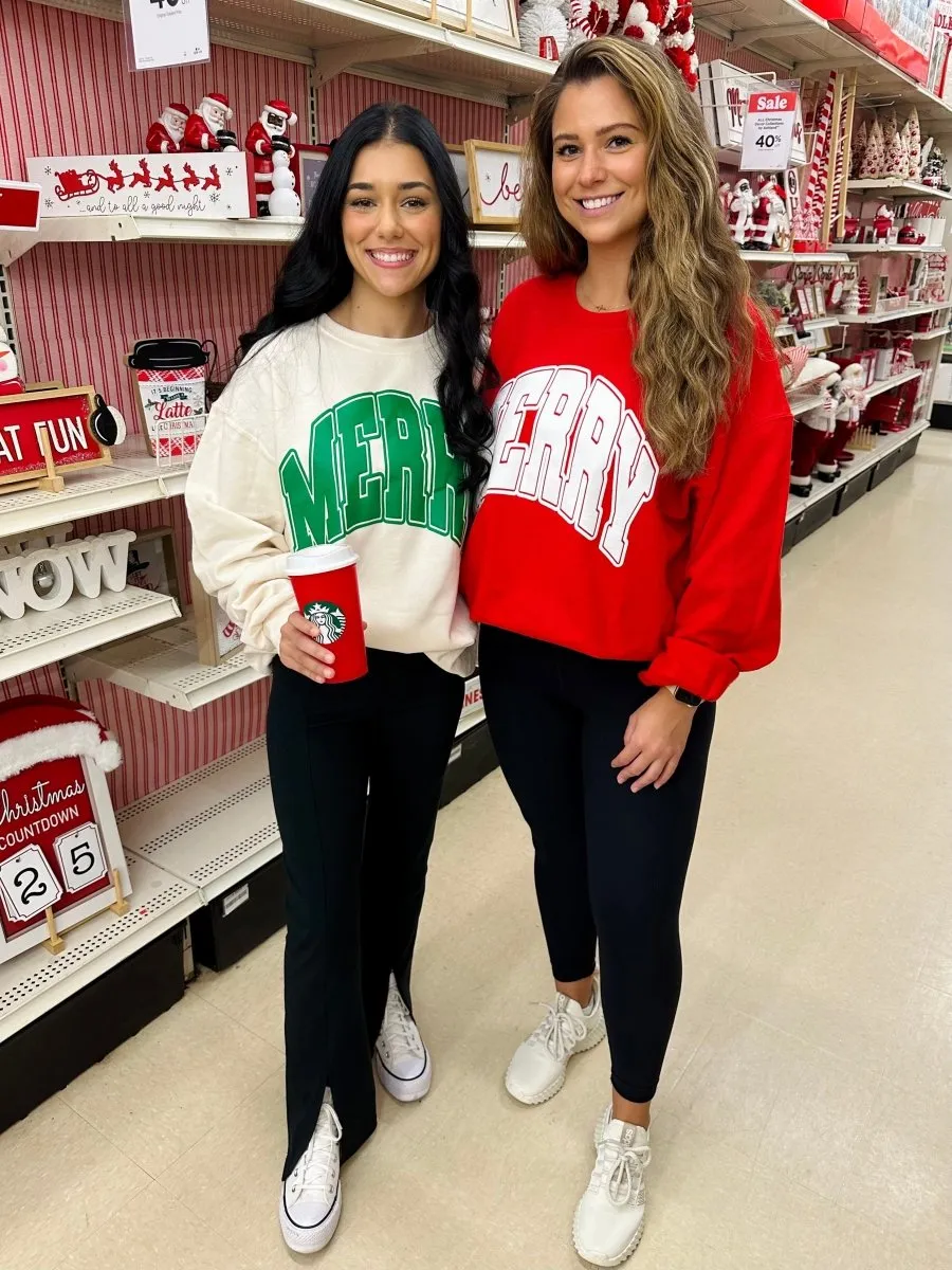 'Merry' Puff Crewneck Sweatshirt