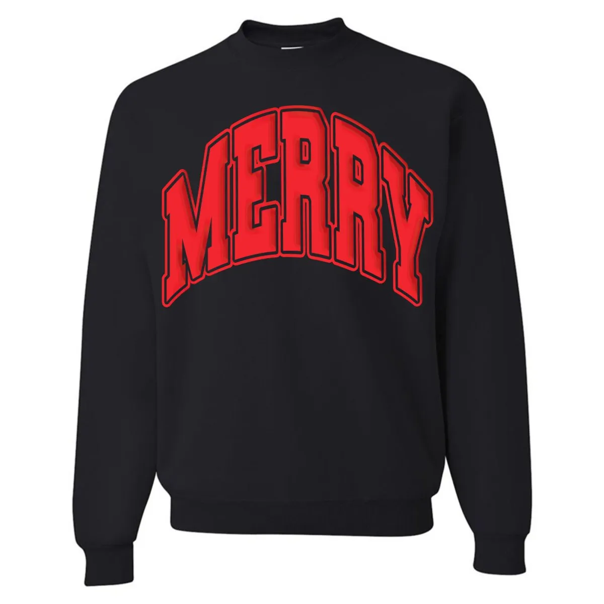 'Merry' Puff Crewneck Sweatshirt