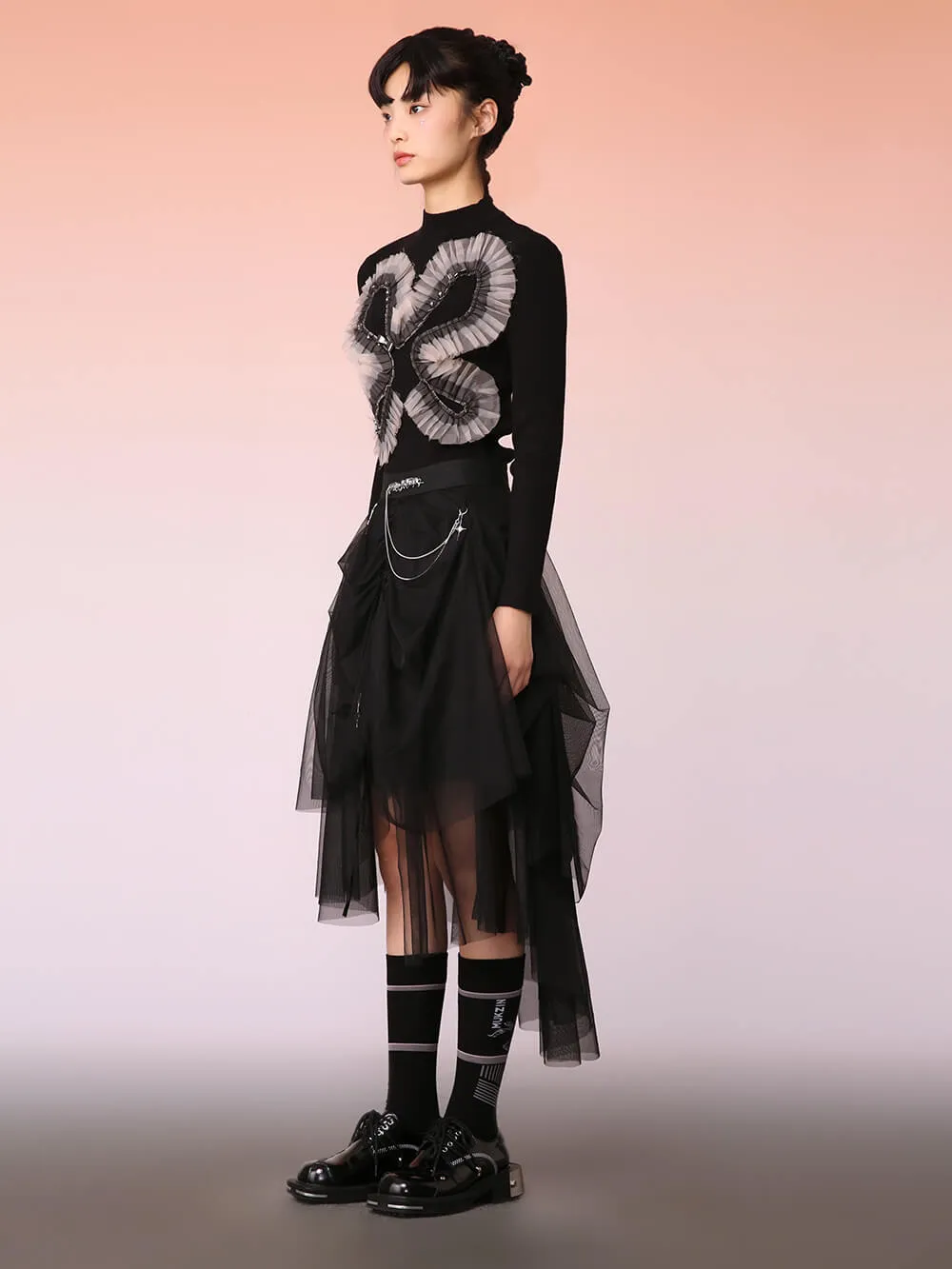 MUKZIN Black Knit Bodysuit